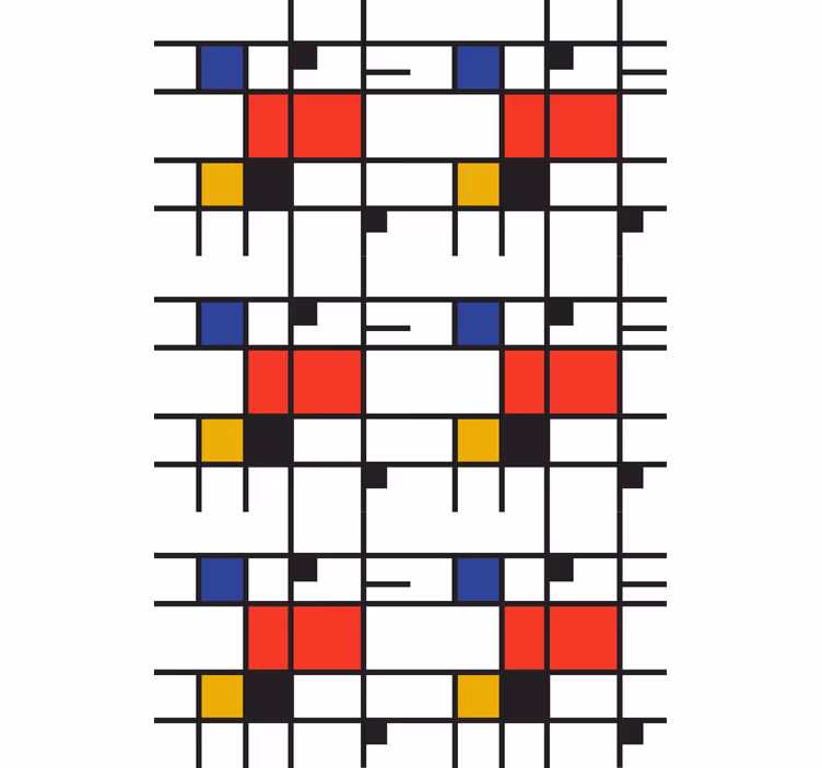 Modern tapet mondrian geometrisk konst - Tenstickers