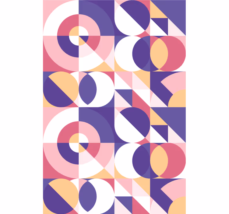 Modern tapet abstrakta figurer geometrisk konst - Tenstickers