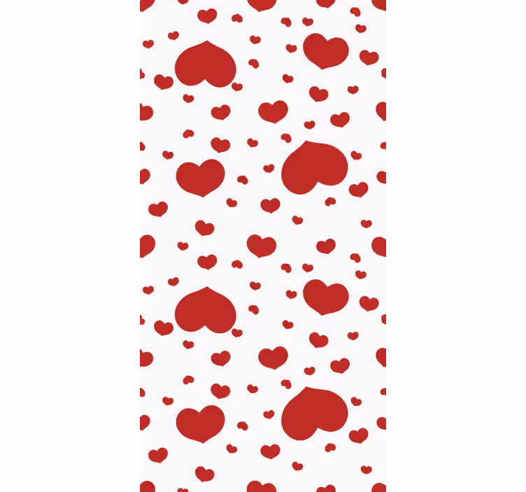 Modern tapet mönster dekorer små och stora hjärtan - Tenstickers