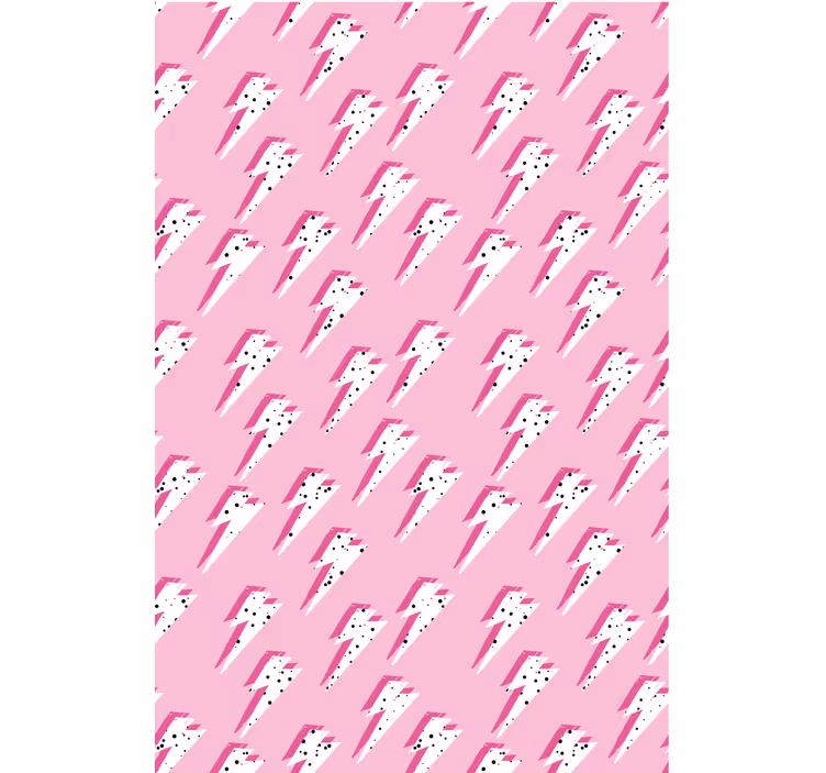 Modern tapet rosa blixtnedslag - Tenstickers