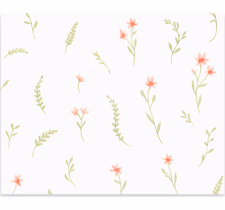 Barn tapet pastellängsblommor - Tenstickers