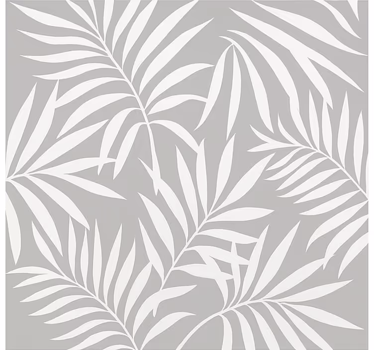 Badrumstapet grå eleganta blad - Tenstickers