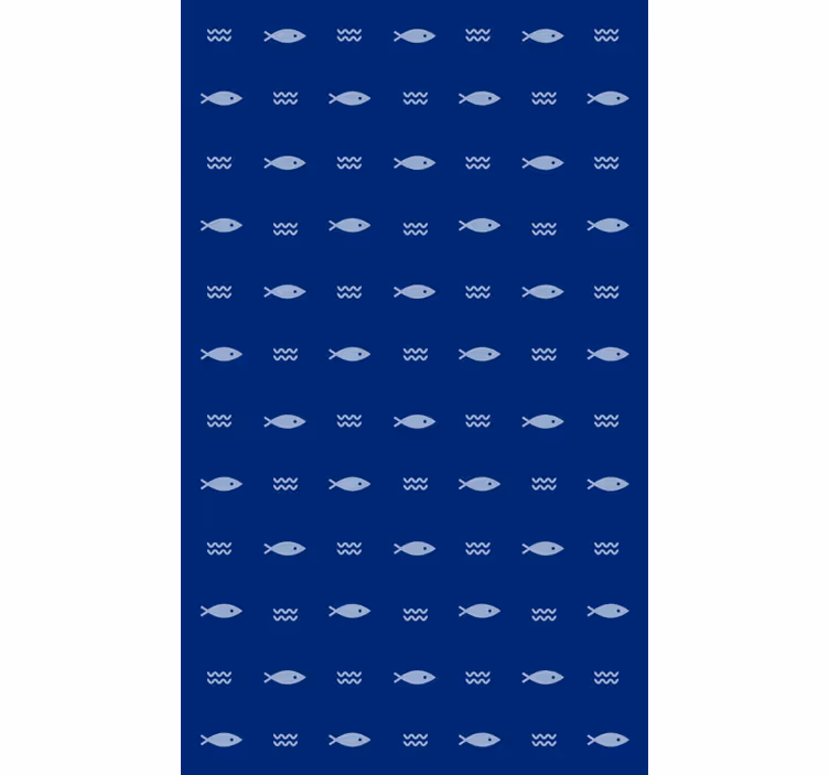 Badrumstapet fiskmönstrad badmatta - Tenstickers