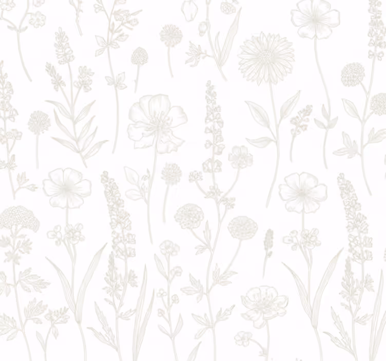 Fondtapet vardagsrum botanisk skissstig - Tenstickers