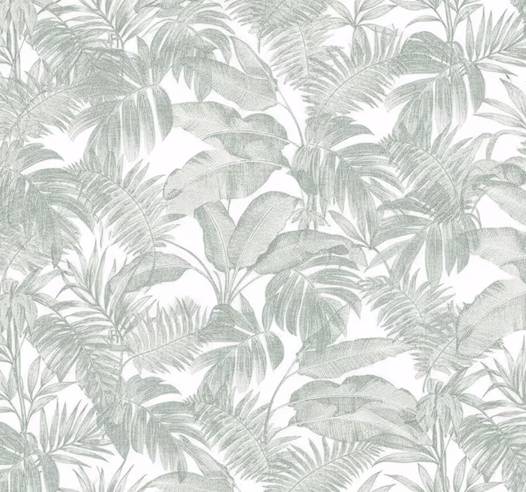 Äktenskap tapet silver skiss palm - Tenstickers