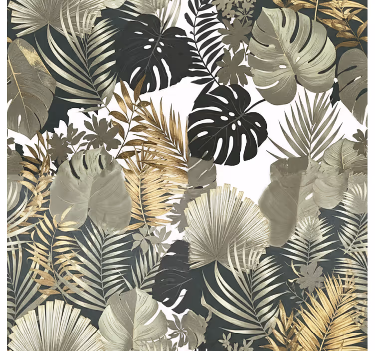 Äktenskap tapet botaniska och blommönster - Tenstickers