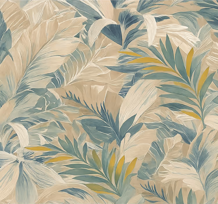 Äktenskap tapet abstract tropical palm - Tenstickers