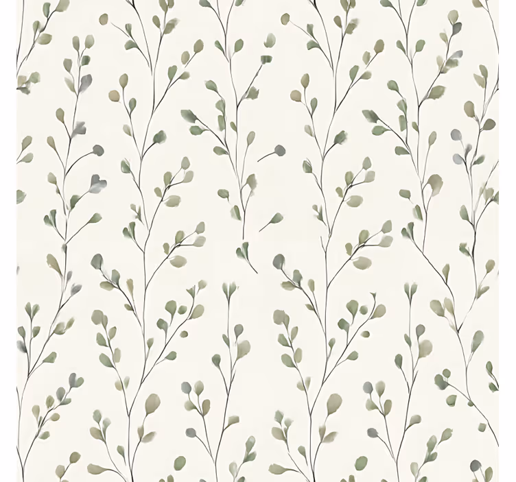 Tiny floral fondtapet vardagsrum - Tenstickers