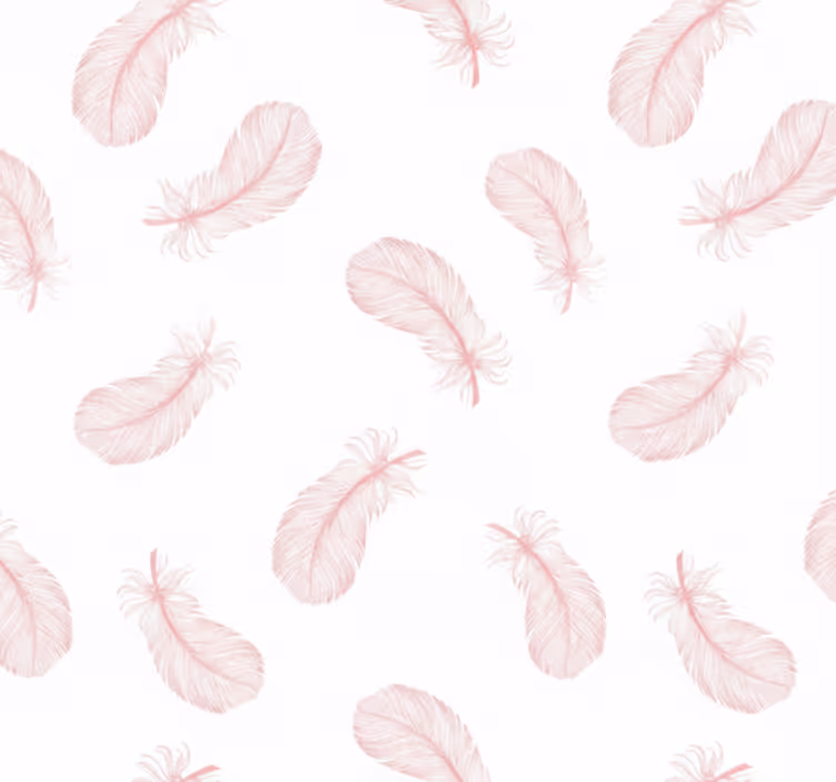 Fondtapet vardagsrum rosa fjädermönster - Tenstickers