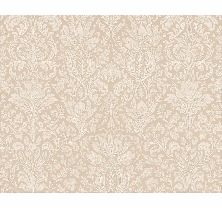 Äktenskap tapet klassisk beige blommig - Tenstickers