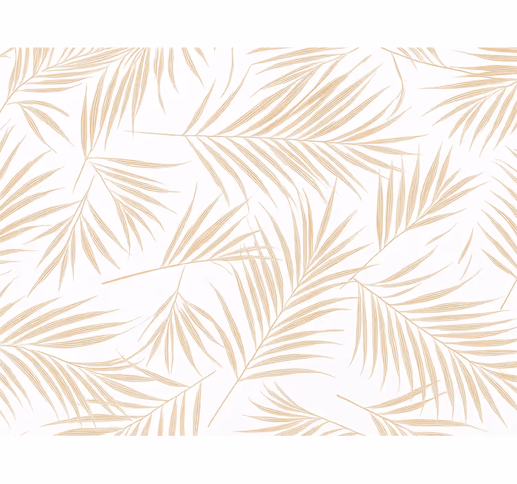 Tapet blad tan palm skiss - Tenstickers