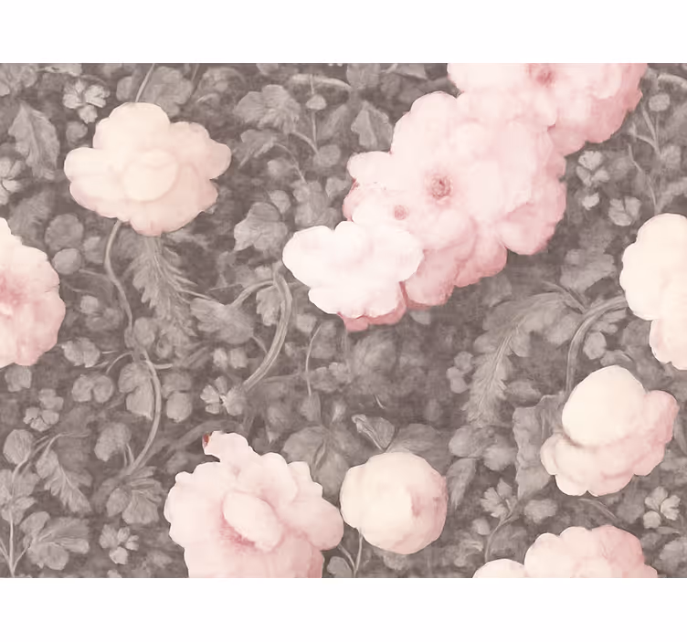 Tapet blommor vintage linneblomma - Tenstickers