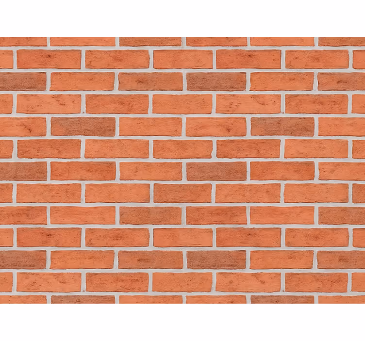 Tapet tegelstenar klassisk röd tegelvägg - Tenstickers