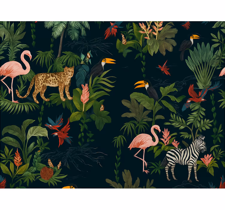 Äktenskap tapet mörk exotisk design - Tenstickers