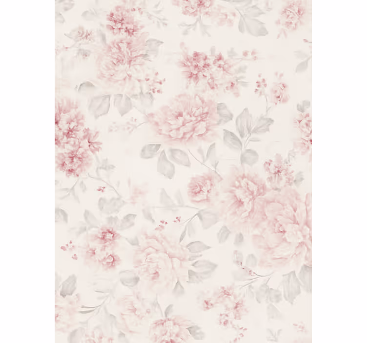 Äktenskap tapet vintage rosa blommönster - Tenstickers