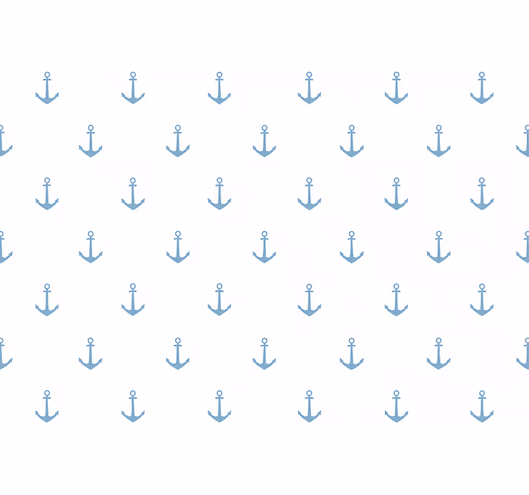Barn tapet blå ankare design - Tenstickers