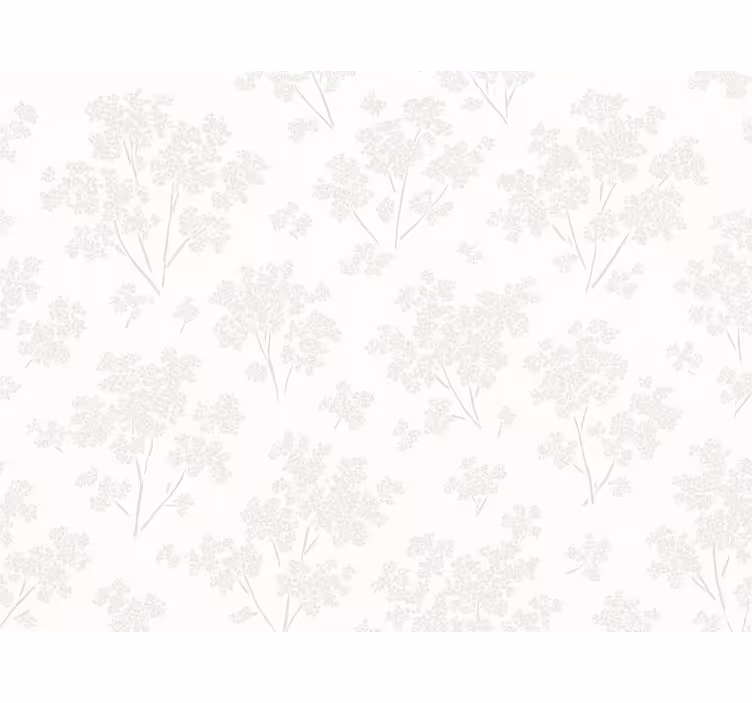 Äktenskap tapet enkla vita blommor - Tenstickers
