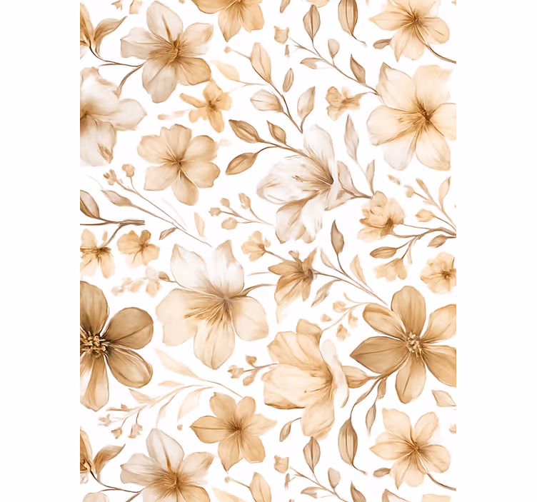 Äktenskap tapet realistisk blommönster - Tenstickers