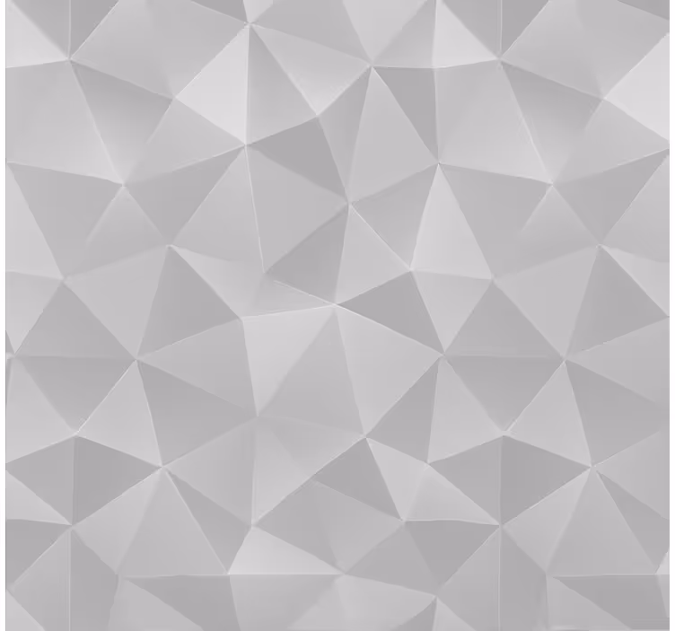 Fondtapet vardagsrum ljusgrå 3d trianglar - Tenstickers