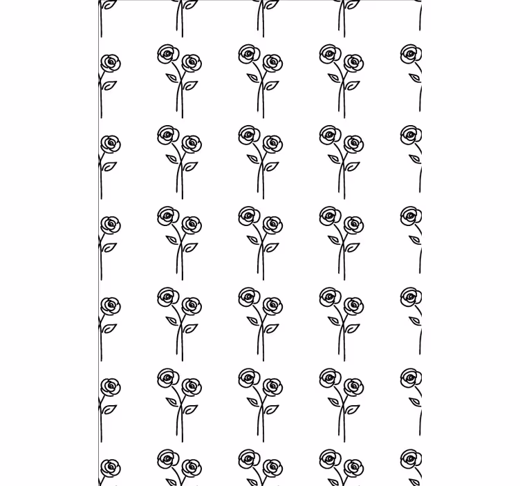 Tapet blommor par av rosor minimalistisk design - Tenstickers