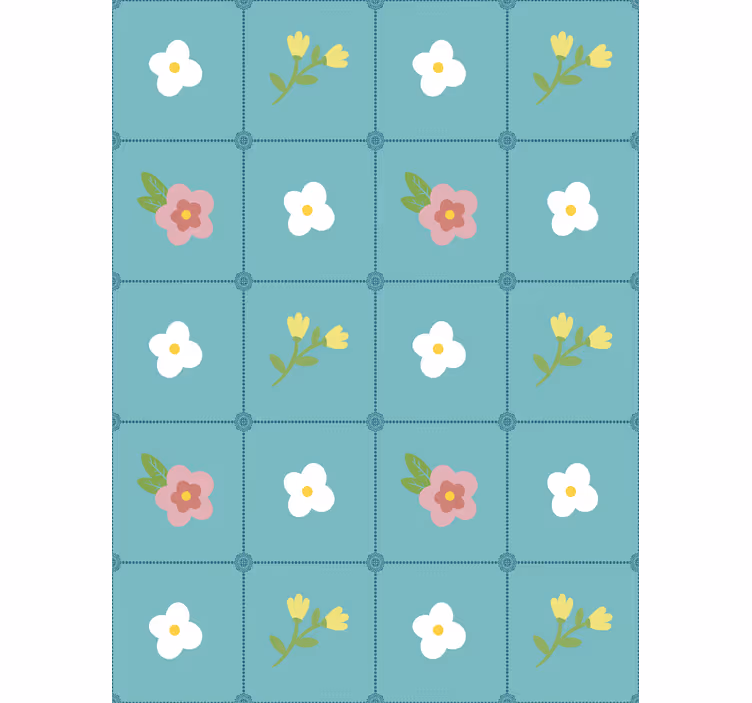 Tapet blommig "granny chic" blommig dekoration - Tenstickers