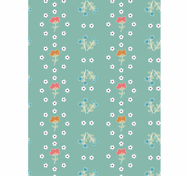 Tapet blommig mönster i granny chic stil - Tenstickers