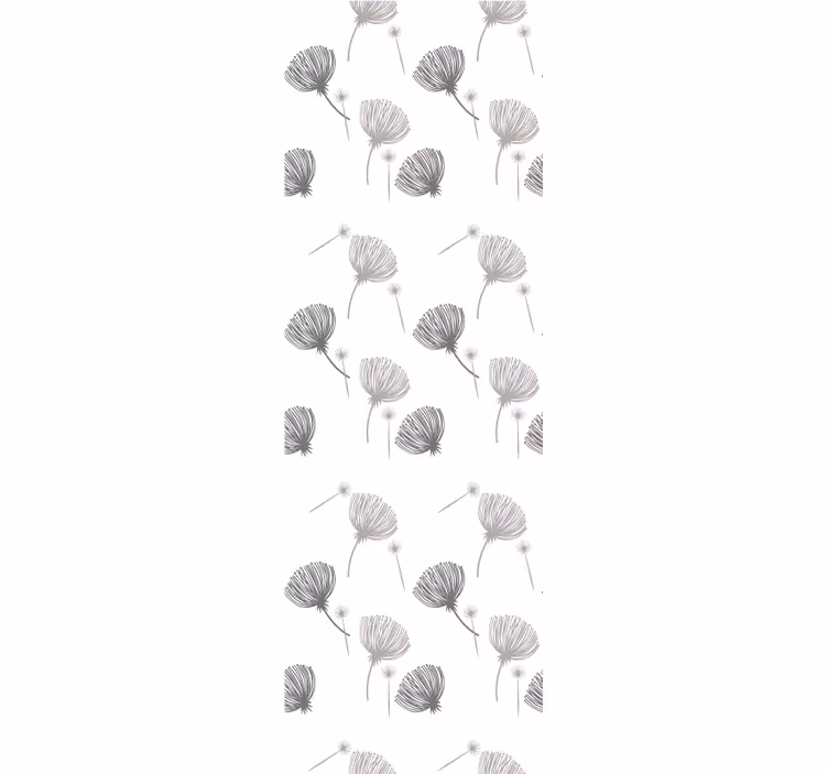 Tapet sovrum ängsblommor mönster på vit - Tenstickers