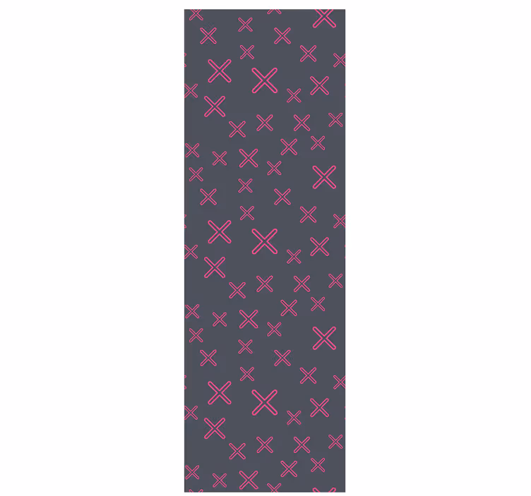 Färgglada kors geometrisk illustration tapet sovrum - Tenstickers