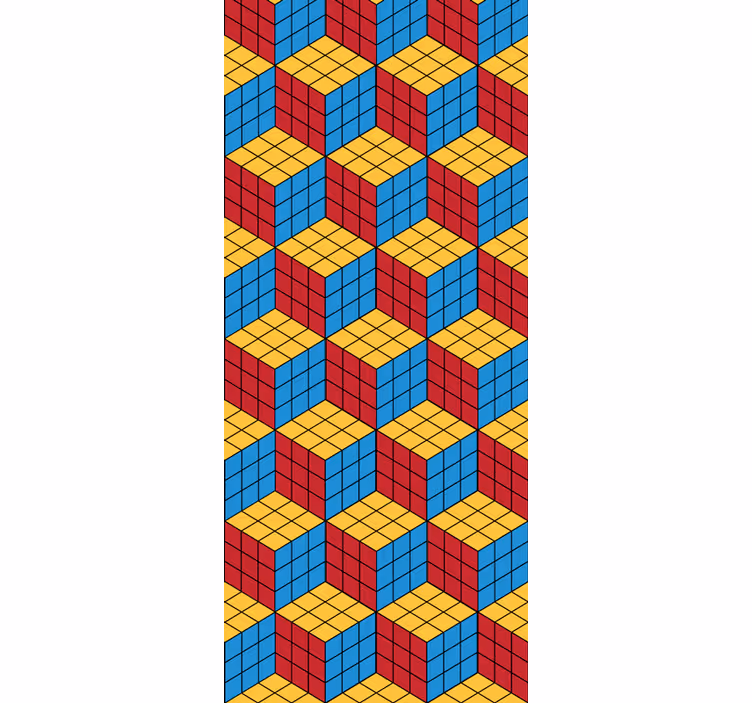 Tapet sovrum rubik kub originalmönster - Tenstickers
