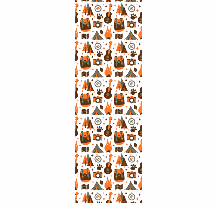Tapet sovrum berg björk eld - Tenstickers