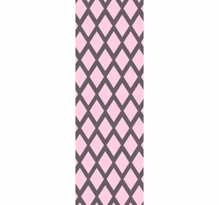 Tapet sovrum rosa och grå romber design - Tenstickers