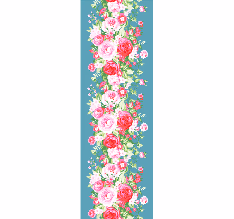 Tapet sovrum turkos shabby chic mönster - Tenstickers