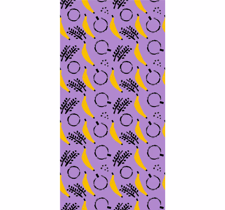 Tapet sovrum afrikansk stil lila banandesign - Tenstickers