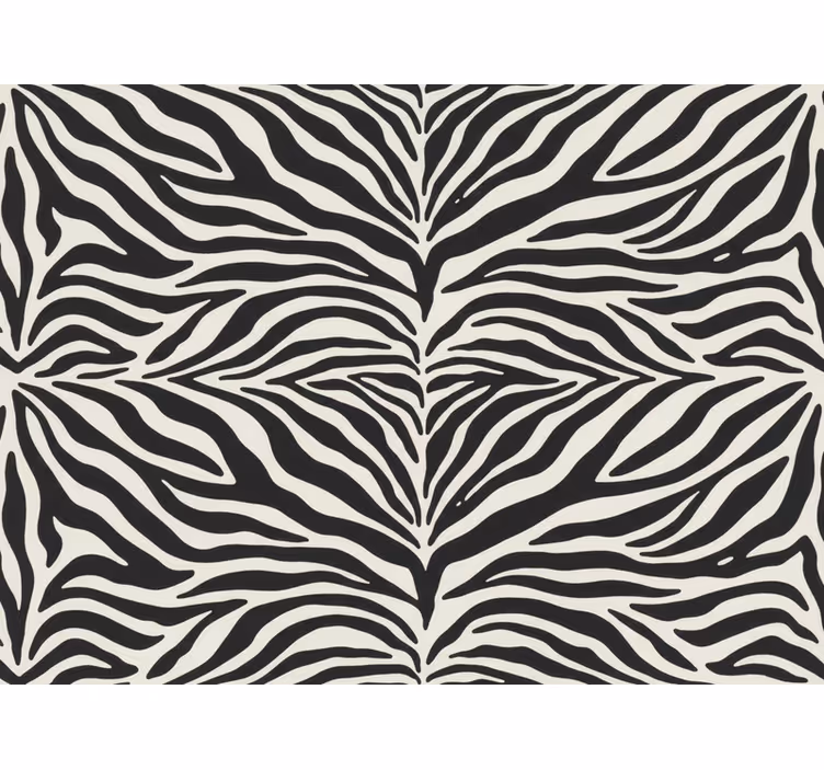 Zebra tapet realistiskt zebramönster - Tenstickers