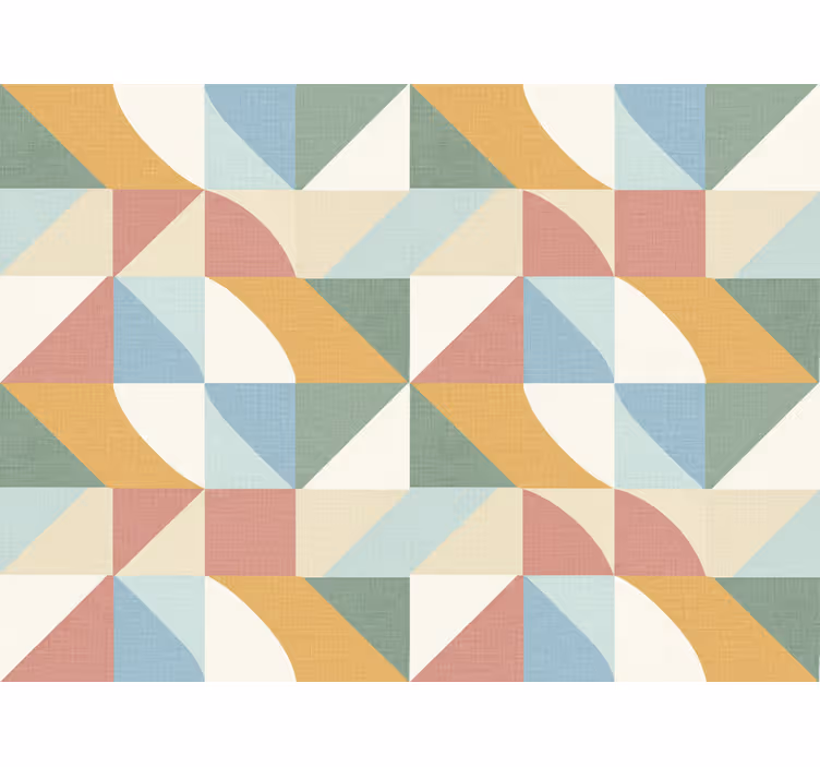 Rustik tapet geometriska former i bleka färger - Tenstickers