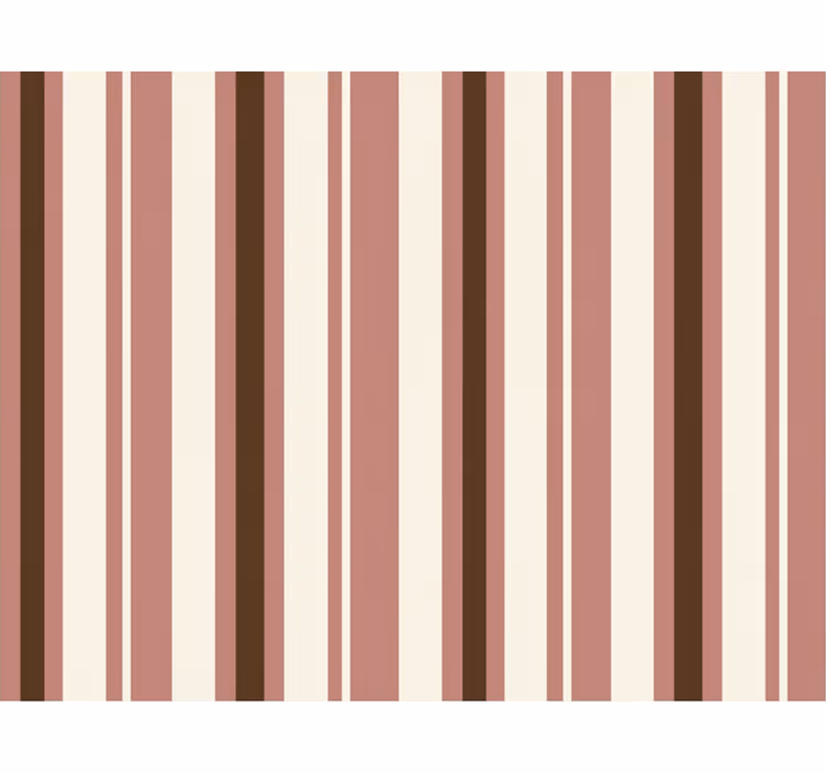 Tapet vertikala rosa och bruna ränder - Tenstickers