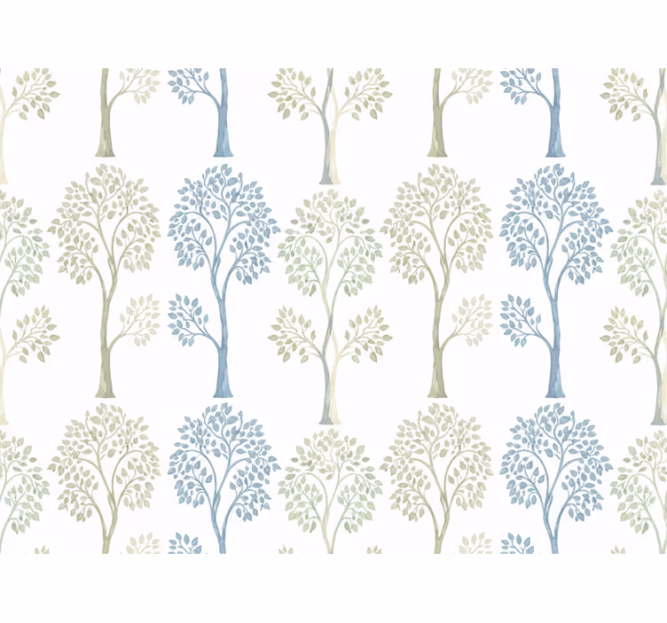 Tapet blad vintage blekt träddesign - Tenstickers