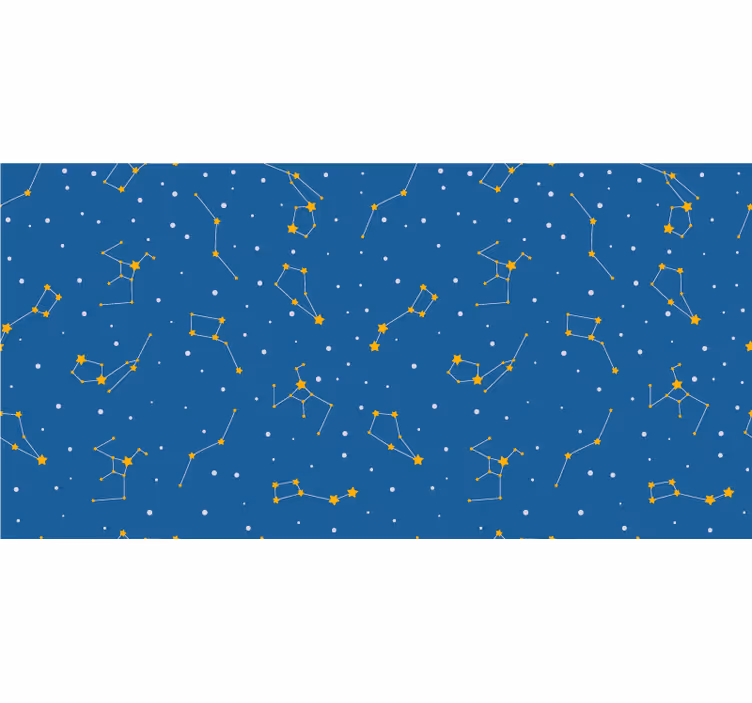 Blå tapet stjärnbilder på himlen grafik - Tenstickers