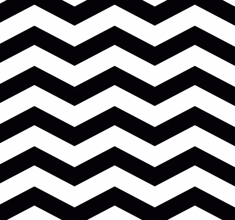 Vit tapet svart och vit zigzag mönster - Tenstickers
