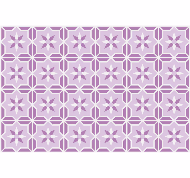 Rosa tapet geometrisk ton i malva - Tenstickers