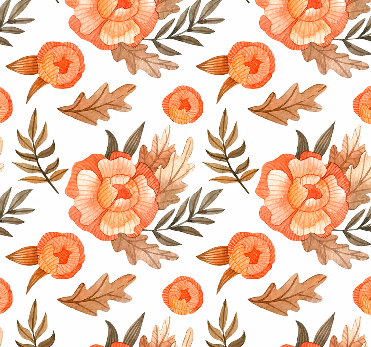 Små blommor tapet natur - Tenstickers