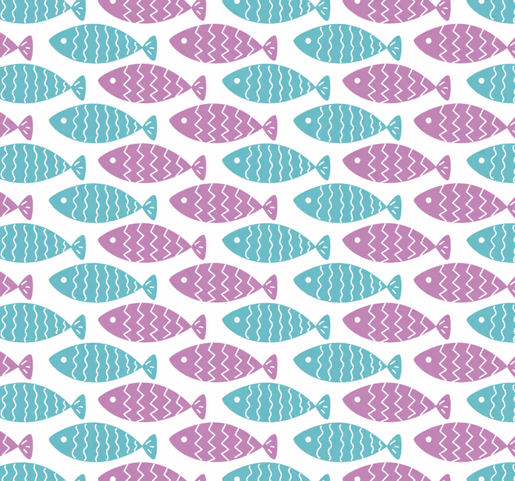 Barn tapeter nordisk stil fisk - Tenstickers