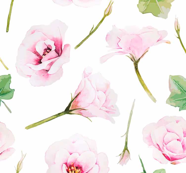 Natur tapeter romantiska rosa blommor - Tenstickers