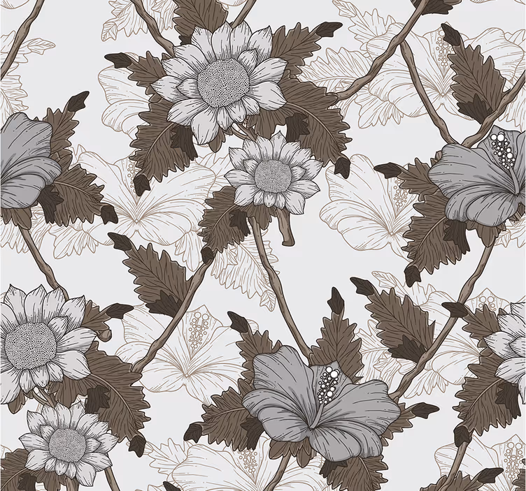 Vita blommor natur tapeter - Tenstickers