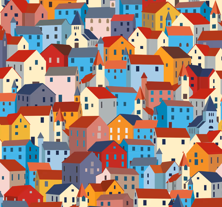 Stadens skyskrapor moderna tapeter - Tenstickers