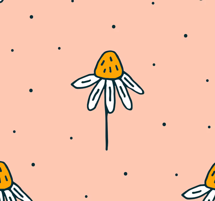 Gula kronblad blommor tapet - Tenstickers