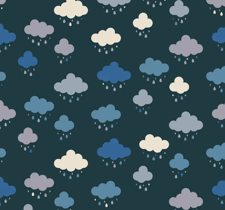 Molnigt regn scen Bebis tapet - Tenstickers