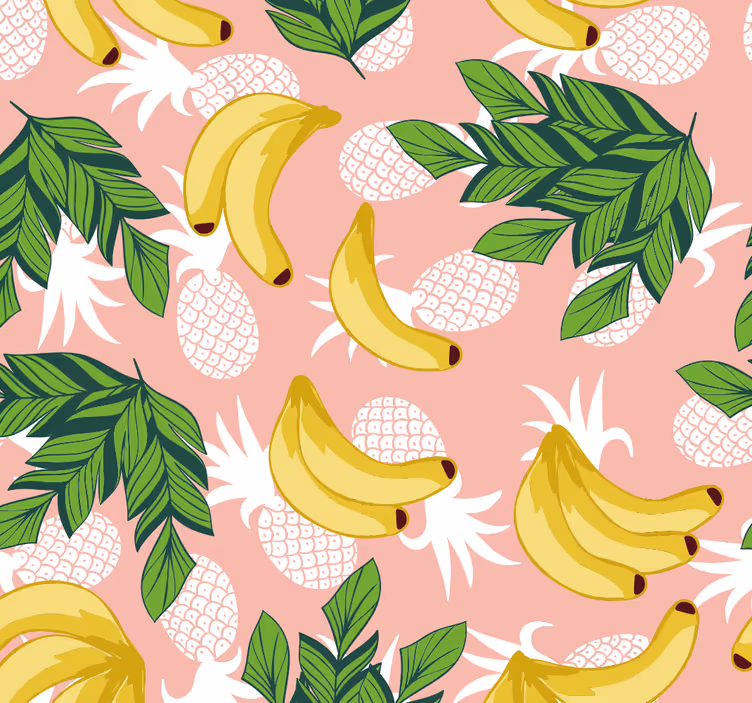 Ananas och bananer kök tapeter - Tenstickers