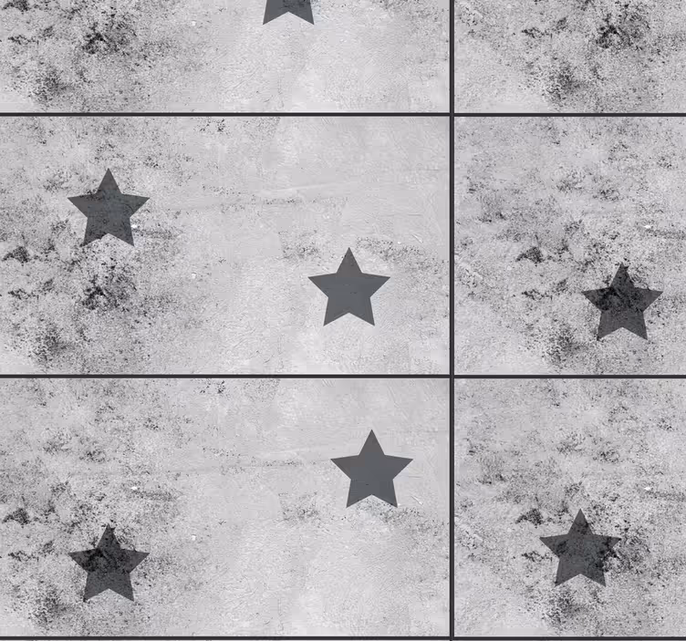 Texturerat tapet betong stjärnor - Tenstickers