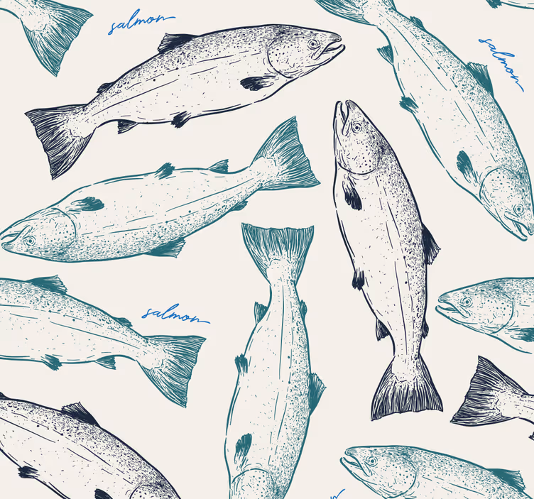 Lax fisk djur tapeter - Tenstickers